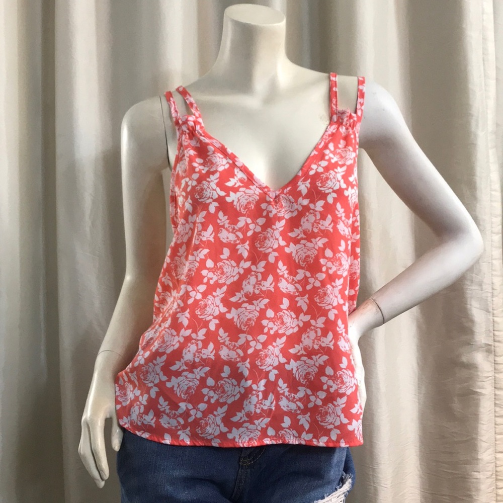 🧚‍♀️Pink Floral tank top summer floral  NWOT